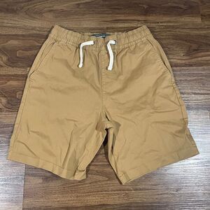 Primark Denim Co Bermuda Relaxed Shorts Drawstring Brown Flat Front Khaki Men XS